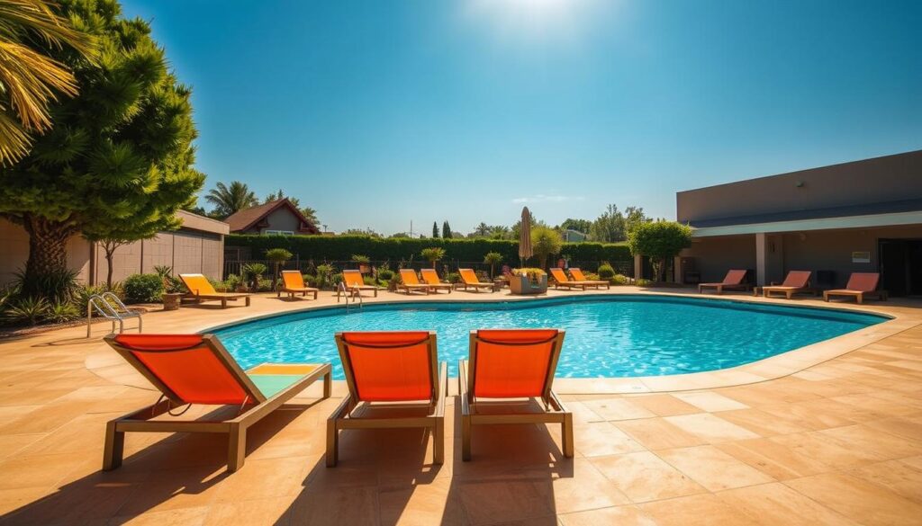 Budget-friendly hotel outdoor pool