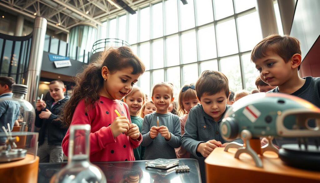 Children exploring science museum london
