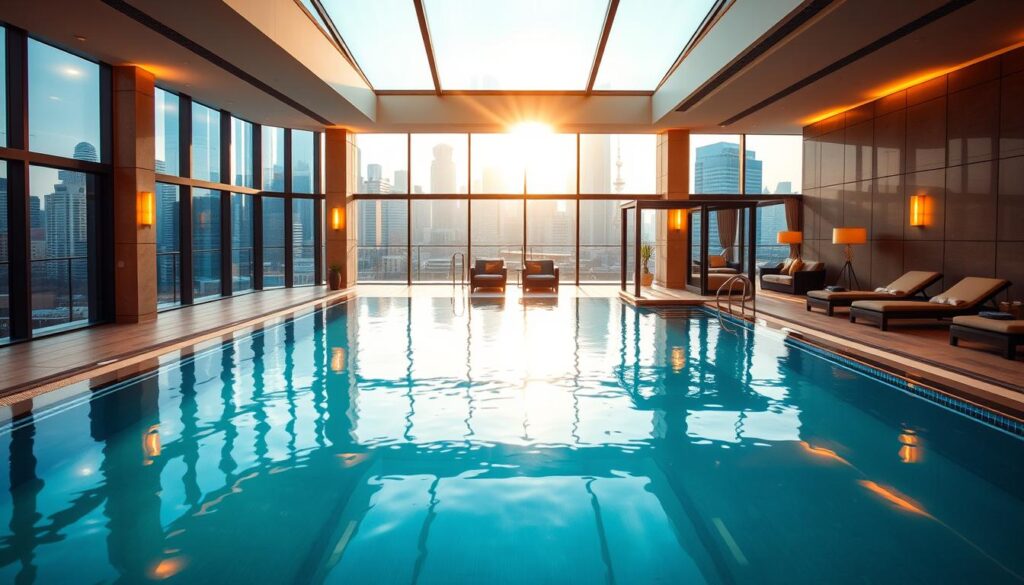 London hotel swimming pool amenities