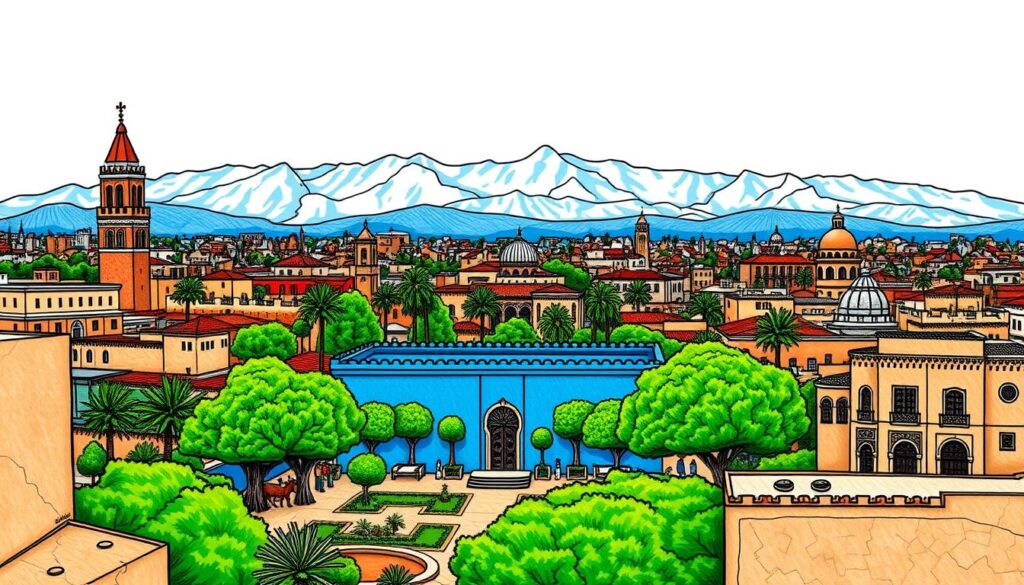 Marrakech sightseeing spots map