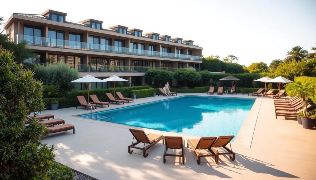 UK Hotel Outdoor Swimming Pool Designs