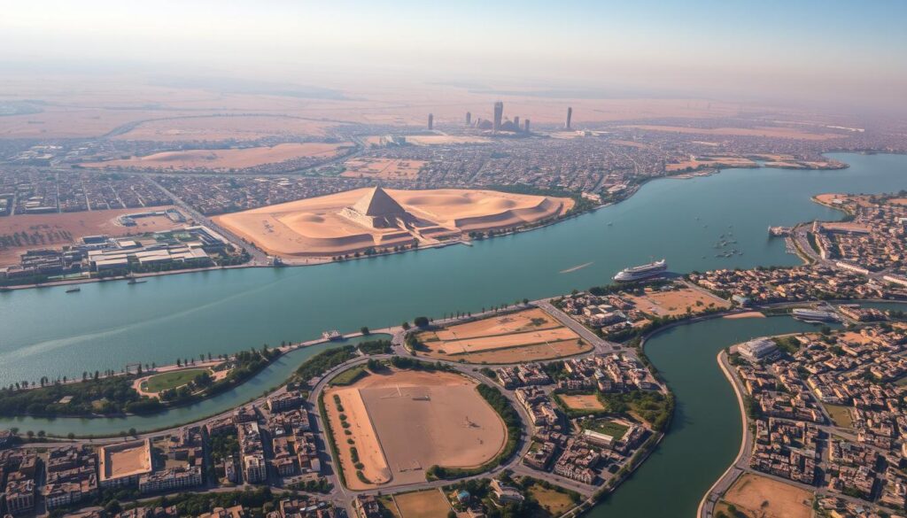 Cairo's Geographic Location Nile River Sahara Desert